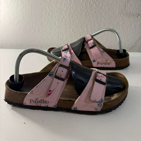 Birkenstock Shoes - Birkenstock Papillio Pink Floral Double-Strap Sandals